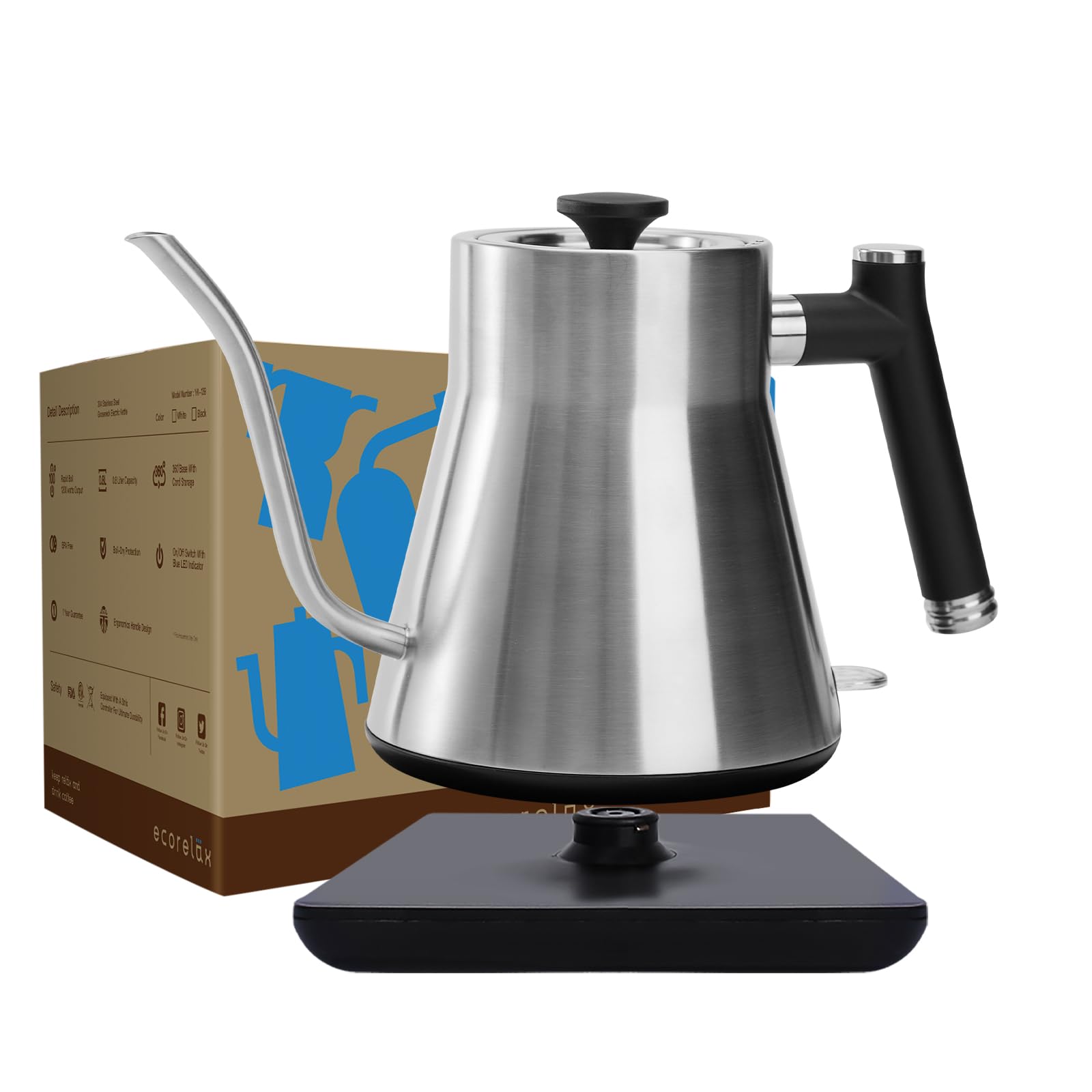 ECORELAX Электрический Маленький Электрический Электрический Электрический Кофе Капельный Кофеварка Маленький Узкий Горлышко Электрический Электрический Кухонный Электронный Маленький Домашний Быстрый